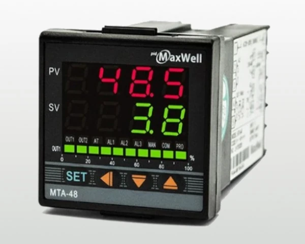 MTA-48-E-2-96-NN Regulator PID 48x48mm WE RTD/TC lub 0-10V 0/4-20mA / WY 0-10VDC + 2x ALR